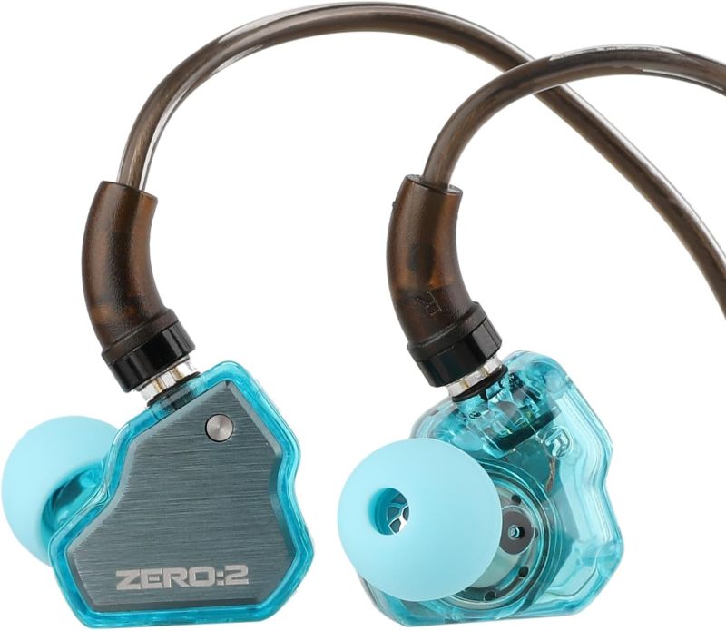 Photo 1 of Linsoul 7Hz x Crinacle Zero:2 in Ear Monitor, Updated 10mm Dynamic Driver IEM, Wired Earbuds Earphones, Gaming Earbuds, with OFC IEM Cable for Musician (Blue)