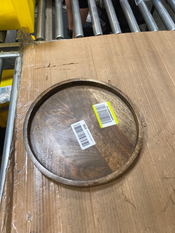 Photo 2 of 10" Acacia Wood Lazy Susan Organizer Kitchen Turntable for Cabinet Pantry Table Organization