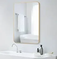 Photo 1 of 16x24 Rectangle Mirror Full Length Wall Mounted Hanging or Against Wall Metal Frame Dressing Make-up Mirrors for Entryway Bedroom Bathroom Living Room 16 24 inch