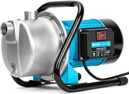 Photo 1 of 1.5HP Portable Water Transfer Garden Pump,1200GPH Shallow Jet Well Pump,Draining Irrigation Lawn Fountain Booster Pump for Water Removal
