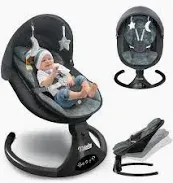 Photo 1 of Baby Swing for Infants,Portable Baby Swing,Electric Bluetooth Baby Swing Seat for Infants, Baby Swing for Baies 0-9 Months with Remote Control Music(Black)