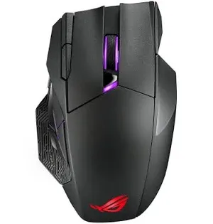 Photo 1 of ASUS ROG Spatha X Wireless Gaming Mouse (Magnetic Charging Stand, 12 Programmable Buttons, 19,000 DPI, Push-fit Hot Swap Switch Sockets, ROG Micro Switches, ROG Paracord and Aura RGB lighting)
