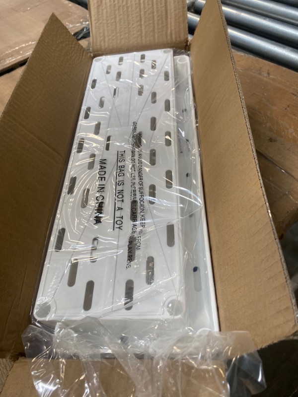 Photo 1 of SPACELEAD Slim Storage Cart 4 Tier,Bathroom Storage Organizer Rolling Utility Cart, Mobile Shelving Unit Slide Out Storage Cart for Office, Bathroom, Kitchen, Laundry Room & Narrow Places? White