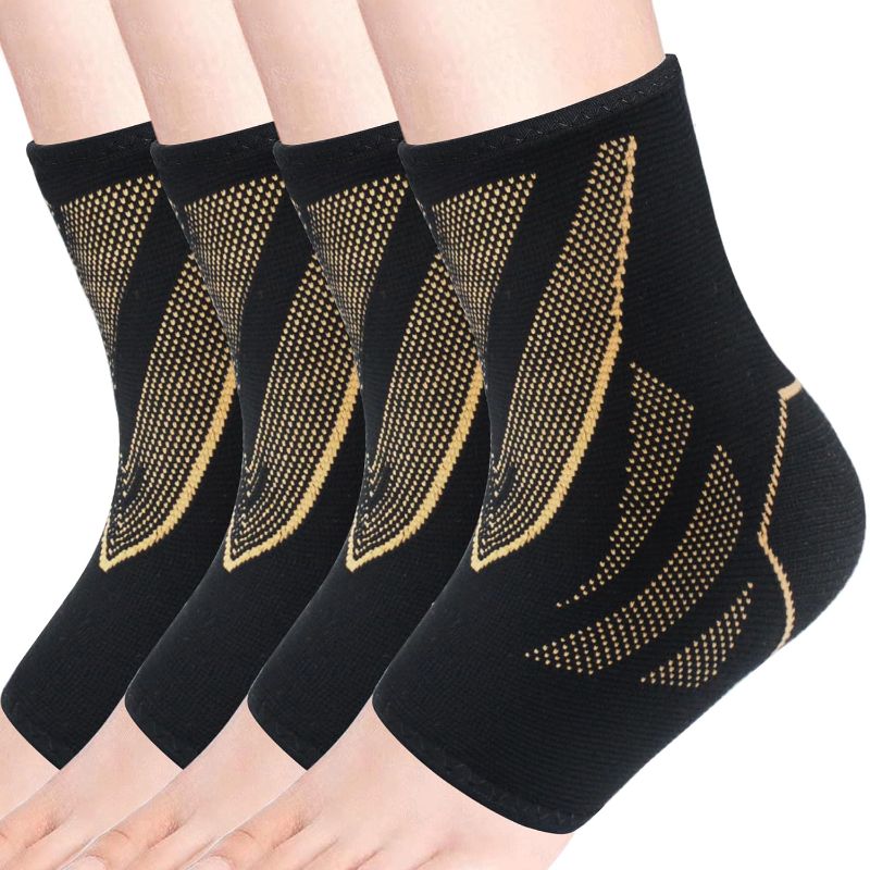 Photo 1 of 2 Pairs Ankle Brace for Women & Men,Ankle Compression Sleeve,Ankle Support Brace for Women & Men,foot support brace for pain,plantar fasciitis compression socks for women & Men
