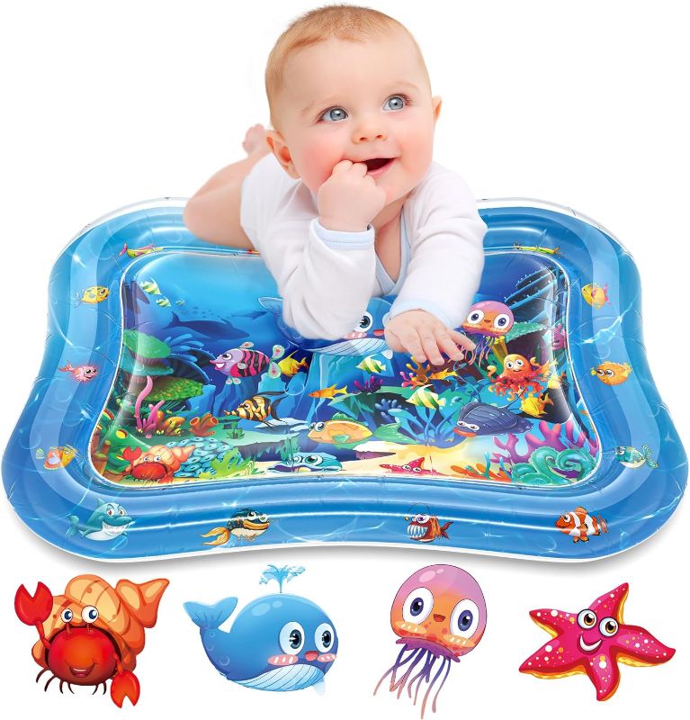 Photo 1 of Infinno Inflatable Tummy Time Mat Premium Baby Water Play Mat for Infants and Toddlers Baby Toys for 3 to 24 Months, Strengthen Your Baby's Muscles, Portable
