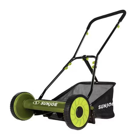 Photo 1 of **needs cleaning**Sun Joe MJ500M Manual Reel Mower w/ Grass Catcher | 16 inch