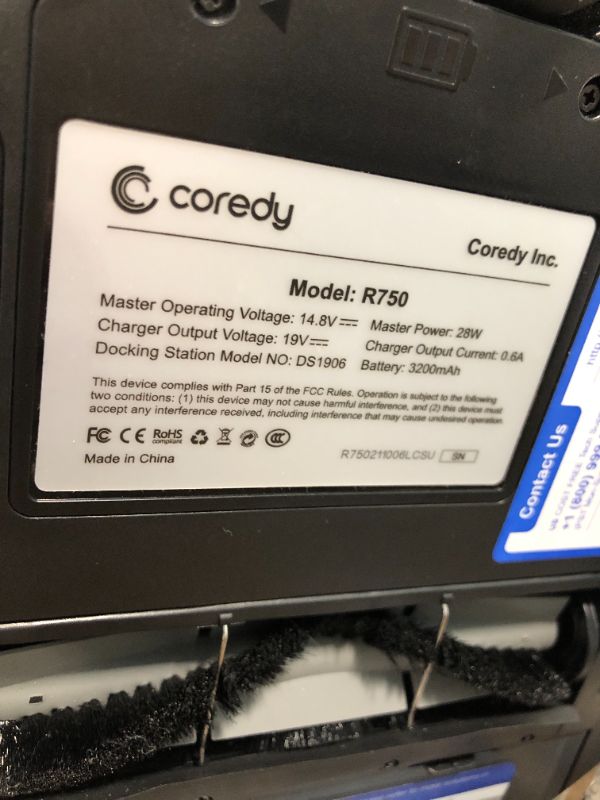 Photo 1 of ***DAMAGED***
 R750 Robot Vacuum Cleaner, Compatible with Alexa, Mopping System, Boost Intellect, Virtual Boundary Supported, 2200Pa Suction, Super-Thin, Upgraded Robotic Vacuums, Cleans Hard Floor to Carpet