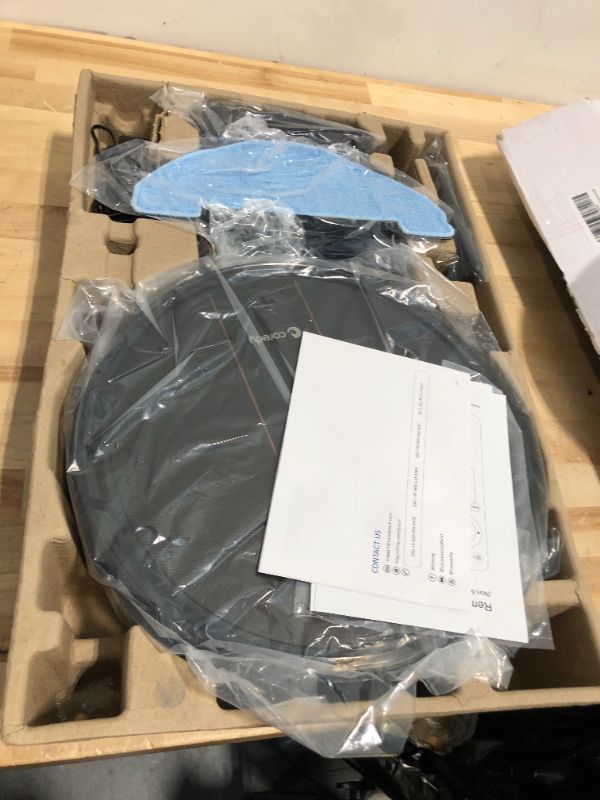 Photo 1 of ***DAMAGED***
 R750 Robot Vacuum Cleaner, Compatible with Alexa, Mopping System, Boost Intellect, Virtual Boundary Supported, 2200Pa Suction, Super-Thin, Upgraded Robotic Vacuums, Cleans Hard Floor to Carpet