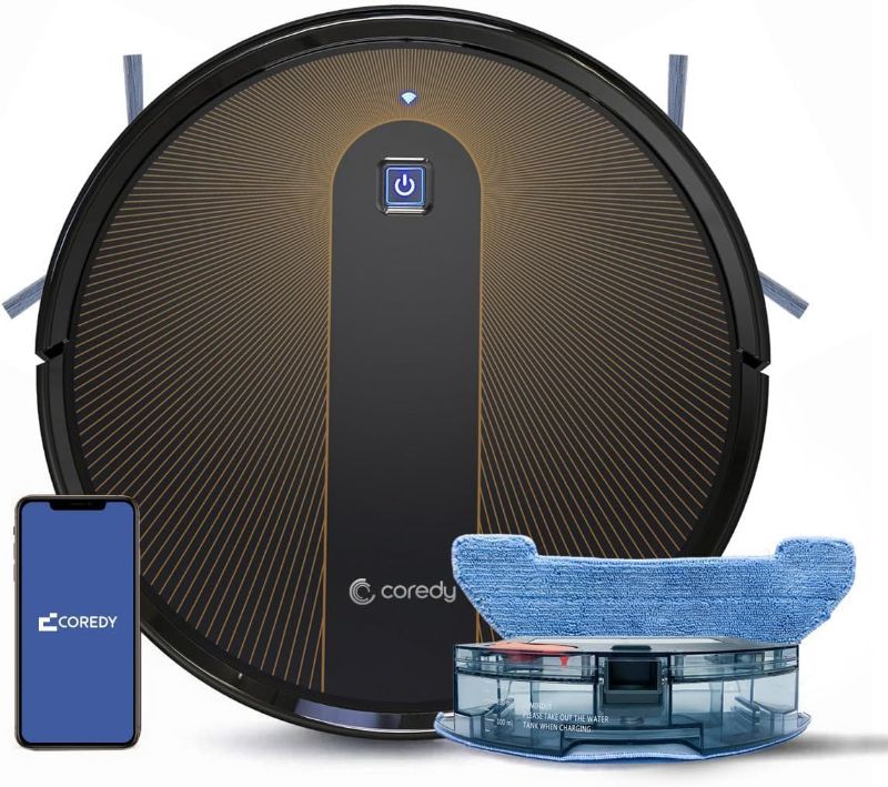 Photo 1 of ***DAMAGED***
 R750 Robot Vacuum Cleaner, Compatible with Alexa, Mopping System, Boost Intellect, Virtual Boundary Supported, 2200Pa Suction, Super-Thin, Upgraded Robotic Vacuums, Cleans Hard Floor to Carpet