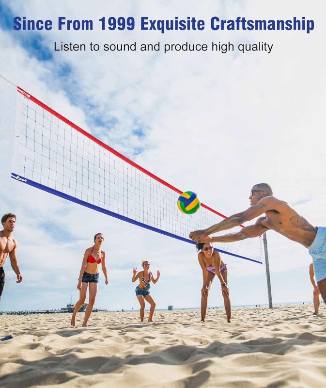 Photo 1 of ??? Professional Volleyball Net Heavy Duty, 46 FT Aircraft Steel Cable, Upgraded Weather Resistant, Portable for Outdoor & Indoor, Pool, Trees, Backyard, Yard, Beach, Park, 32x3FT(Net Only)
