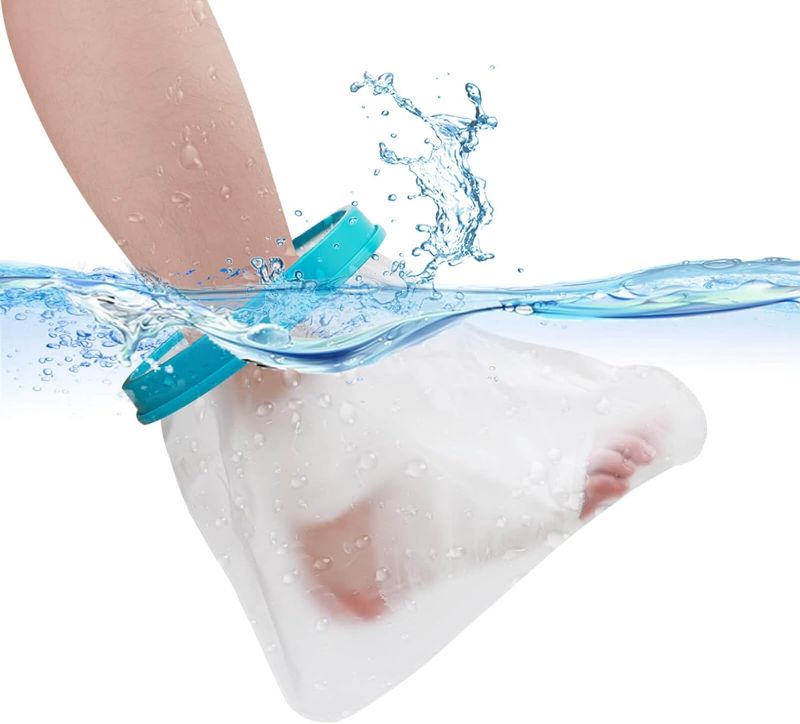 Photo 1 of 100% Waterproof Foot Cast Cover Wound Protector for Shower Bath, Watertight Cast Bag Covers for Broken Surgery Foot, Wound and Burns - Reusable [2024 New Upgrade]
