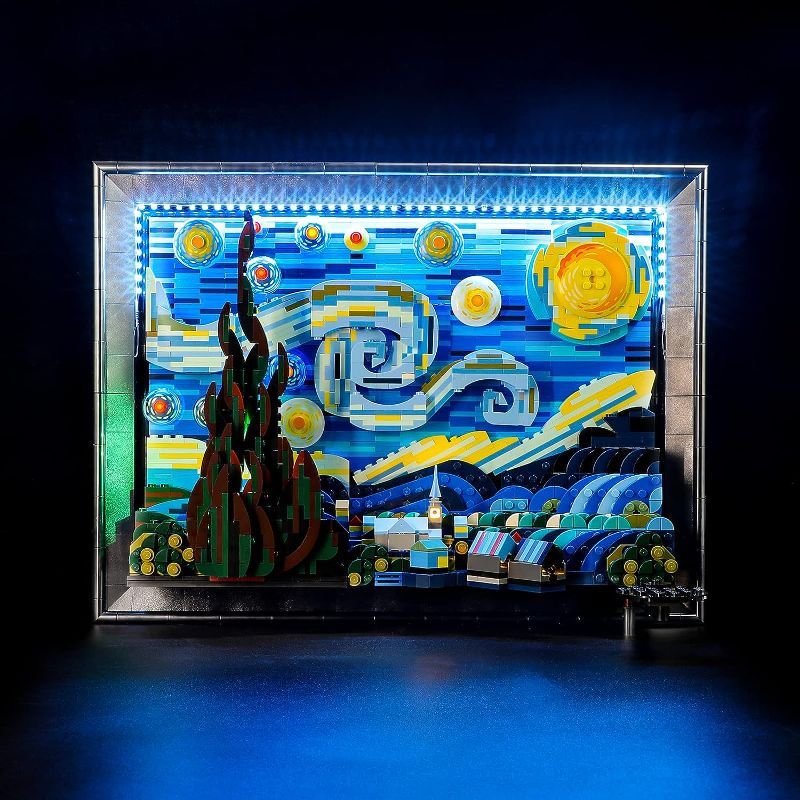 Photo 1 of BRIKSMAX Led Lighting Kit for LEGO-21333 Vincent Van Gogh(Remote-Control Version) - The Starry Night - Compatible with Lego Ideas Building Blocks Model- Not Include The Lego Set
