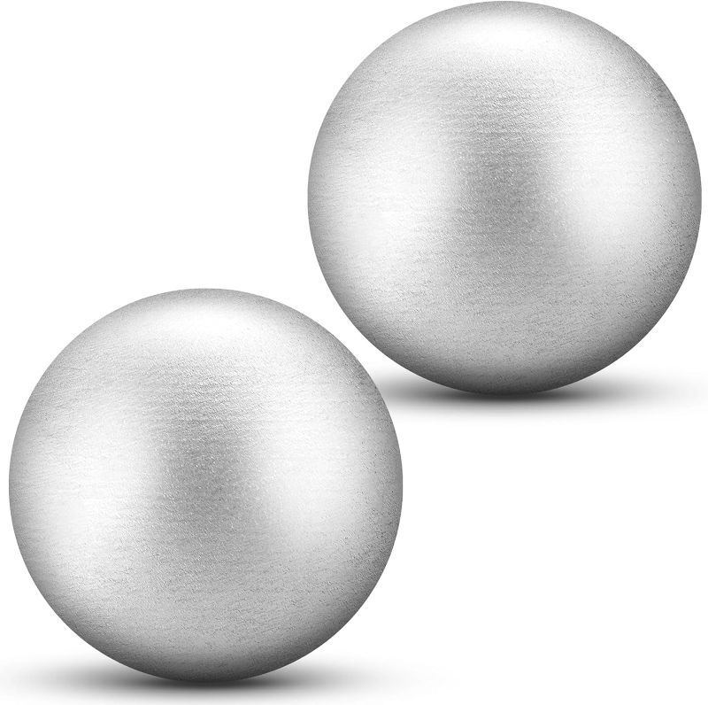 Photo 1 of 2 Pcs Spring Sports Iron Shot Put Outdoor Shot Put Balls Silver Cast Iron Shotput Weight Balls for High School Track and Field Competition Practice Girls Boys
