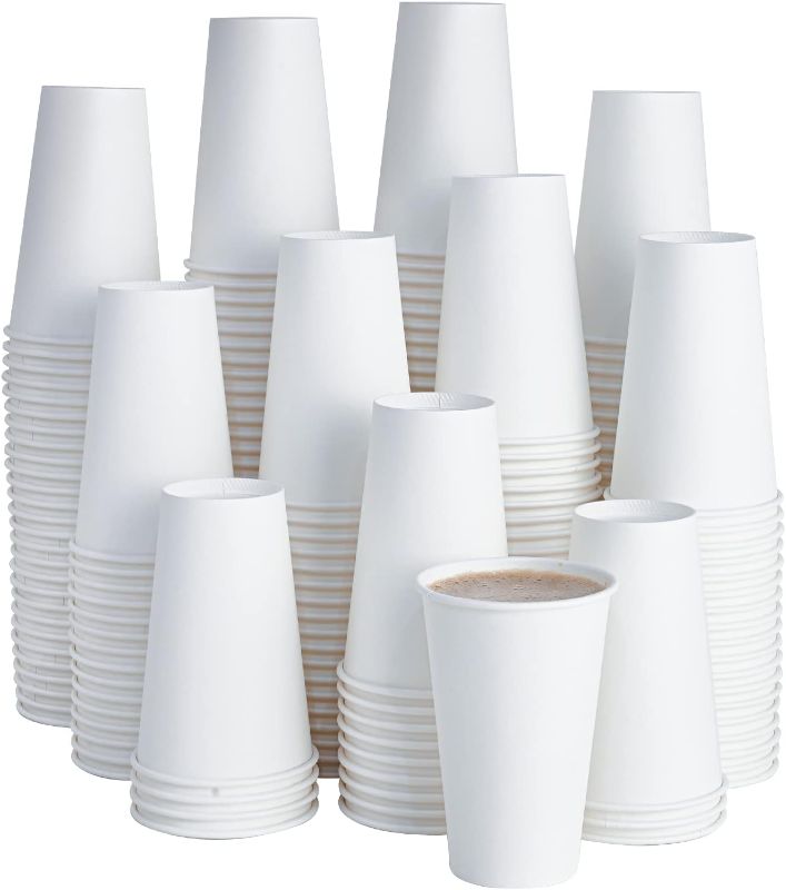 Photo 1 of 210 Pack 16 oz Disposable Paper Coffee Cup, Hot/Cold Beverage Drinking Cups for Water, Paper Coffee Cups, White Paper Hot Coffee Cups, Suitable for Party, Picnic, Travel, and Events.
