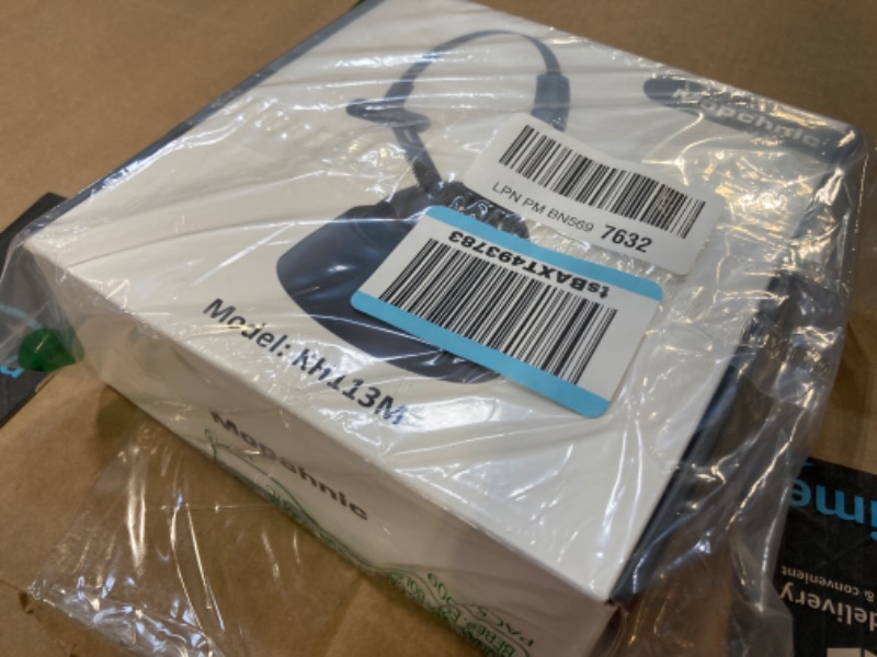 Photo 2 of luetooth Headset, Wireless Headset with Upgraded Microphone AI Noise Canceling, On Ear Bluetooth Headset with USB Dongle for Office Call Center Skype Zoom Meeting Online Class Trucker