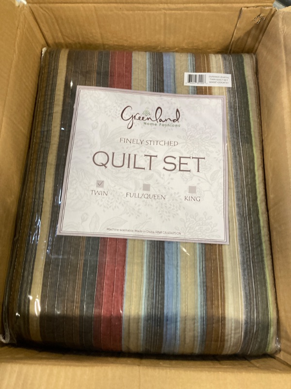Photo 1 of Greenland Home Durango 100% Cotton Reversible Quilt Set, 2-Piece Twin/XL, Earth