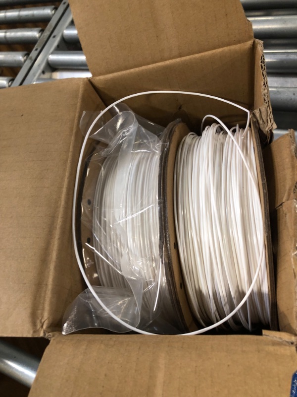 Photo 2 of ELEGOO Rapid PETG Filament 1.75mm White 2KG, High Speed 30-600mm/s 3D Printer Filament Dimensional Accuracy +/- 0.02 mm, 1kg Cardboard Spool(2.2lbs) Fits for Most FDM 3D Printers 2*1kg White