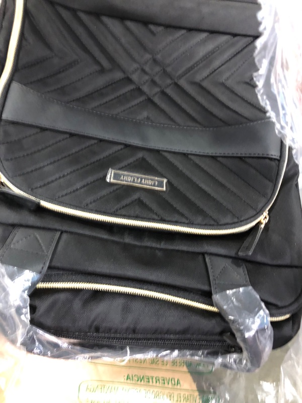Photo 1 of LIGHT FLIGHT Rolling Laptop Bag Women Men Rolling Briefcase 15.6 Inch Computer Bag with Spinner Wheels, Water-resistant Roller Bag for Carry on Business Travel, Quilted Black