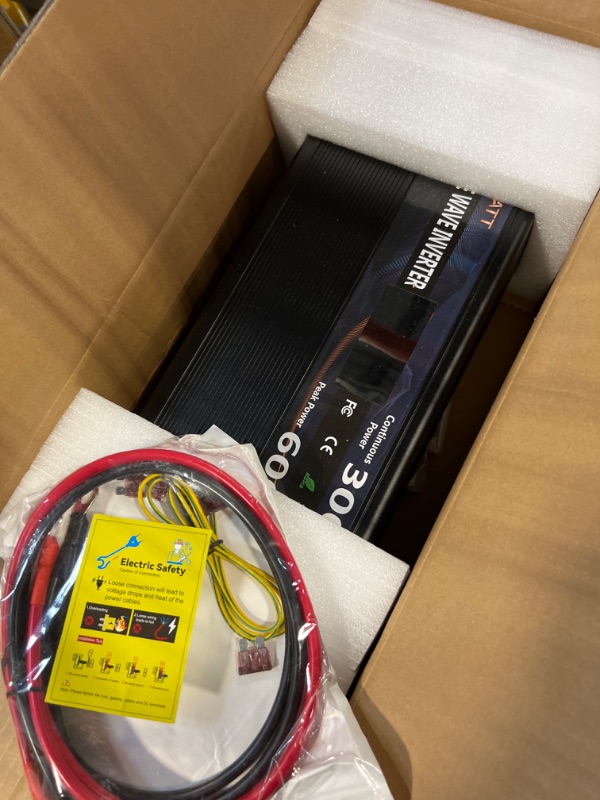 Photo 1 of Pure Sine Wave Power Inverters 3000W 12V DC to AC 110V 120V Peak Power 6000W with Remote Control 4 AC Outlets,Dual USB Port,LED Display AC Terminal Blocks for Power Inverter Truck RV Car Solar System 12V 3000W BLACK