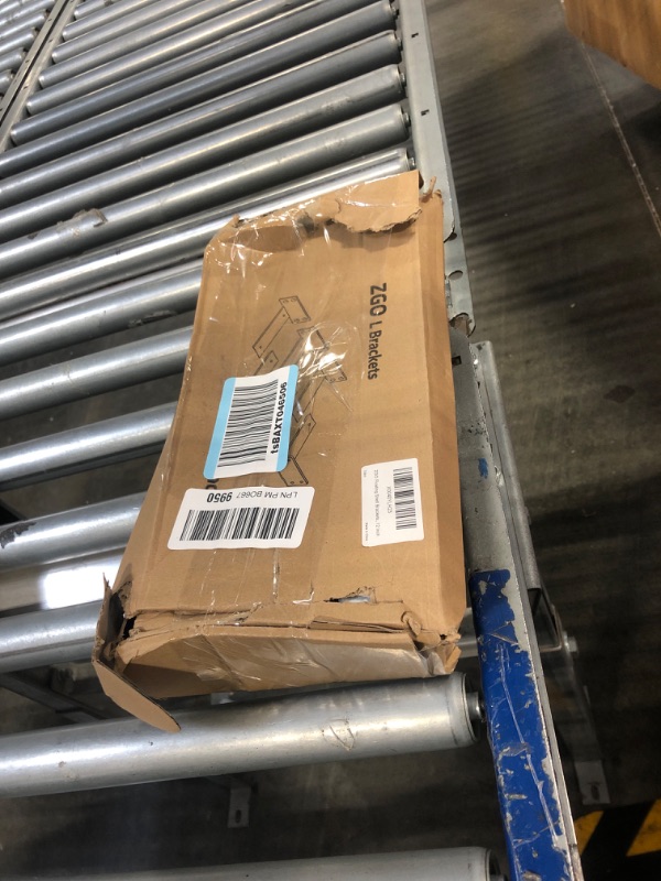 Photo 1 of ZGO Floating Shelf Brackets, Shelf Brackets Heavy Duty, White Metal L Brackets for Shelves, Wall Brackets for Shelves, 12 Inch Floating Shelf Hardware(6 Pack) 12Inch 6Pack White Finish