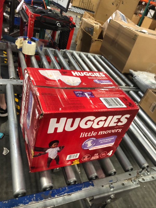 Photo 1 of Baby Diapers Size 4, 58 Ct, Huggies Little Movers Size 4 (58 Count)