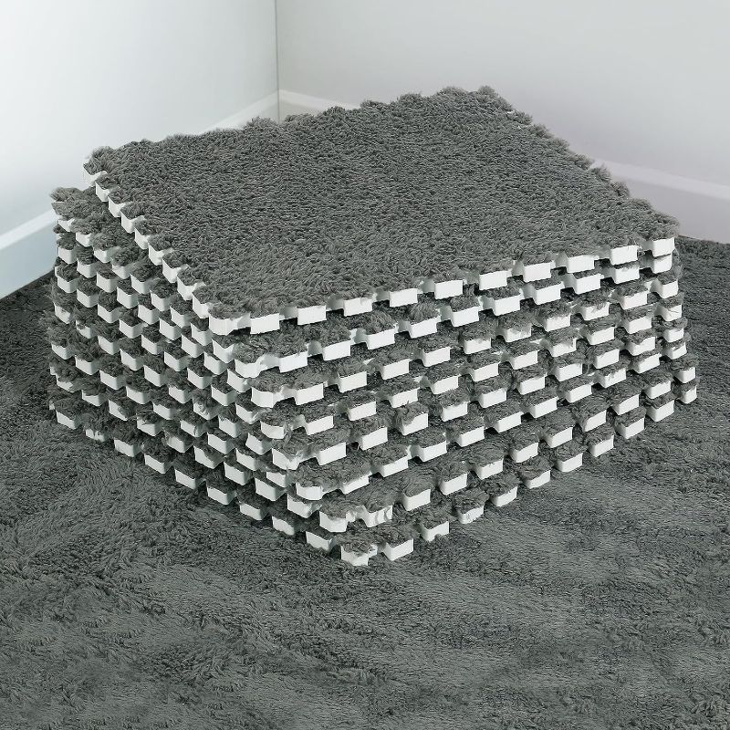 Photo 1 of 100pcs grey/white memory foam squared tiles