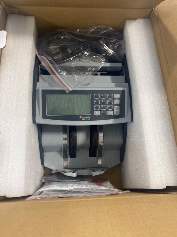 Photo 3 of ****USED****Cassida 5520 UV/MG - USA Money Counter with ValuCount, UV/MG/IR Counterfeit Detection, Add and Batch Modes - Large LCD Display & Fast Counting Speed 1,300 Notes/Minute