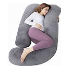 Photo 1 of  Pregnancy Pillow for Sleeping, Extra Large U Shaped Body Pillow, Maternity Pillow for Pregnant Women with Velvet Cover (Dark Grey)