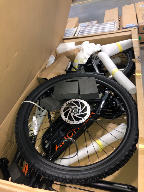 Photo 4 of ** new, opened package**
ANCHEER Electric Bike for Adults, [Peak 750W Motor] Electric Mountain Bike, 26" Sunshine Commuter Ebike, 55 Miles 22MPH Electric Bicycle with 48V/374Wh Battery, LCD Display, 21Speed, Front Suspension Blue Standard