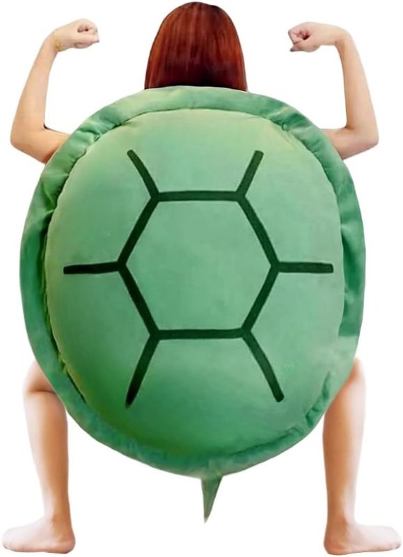 Photo 1 of 40 Inch Wearable Turtle Shell Pillows, Tortoise Plush Pillow Toy Stuffed Animal Costume Funny Dress Up, Creative Gift for Adults Kids (40x30)
