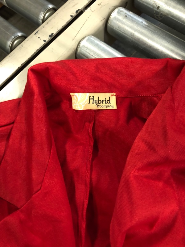 Photo 2 of Hybrid & Company Women's Casual Work Office Blazer Lightweight Stretch Ponte Jacket Made in USA 2X Red