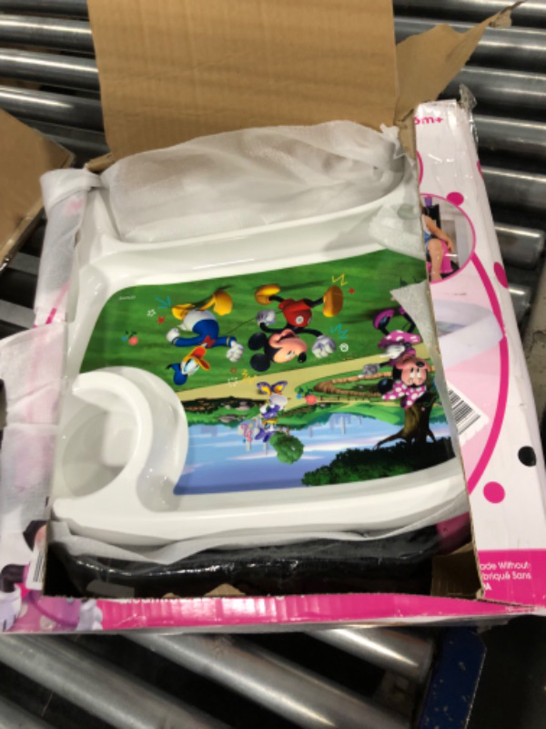 Photo 2 of Disney Minnie Mouse Mealtime Baby Toddler Booster Seat with Adjustable Tray — Portable Booster Seat for Dining Table — Travel Essentials for Baby