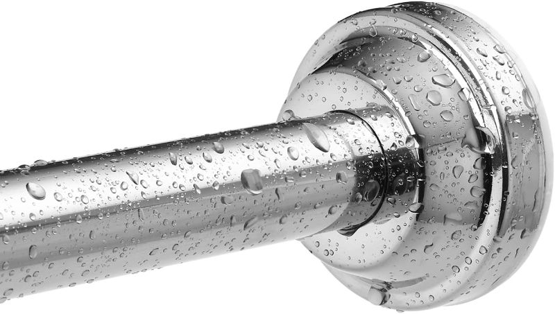 Photo 1 of 
Haryaers Shower Curtain Rod, Silver 40-76 inch Heavy Duty Adjustable Tension Spring Curtain Rod, Polished Stainless Steel, No Drilling, No Rust, Never