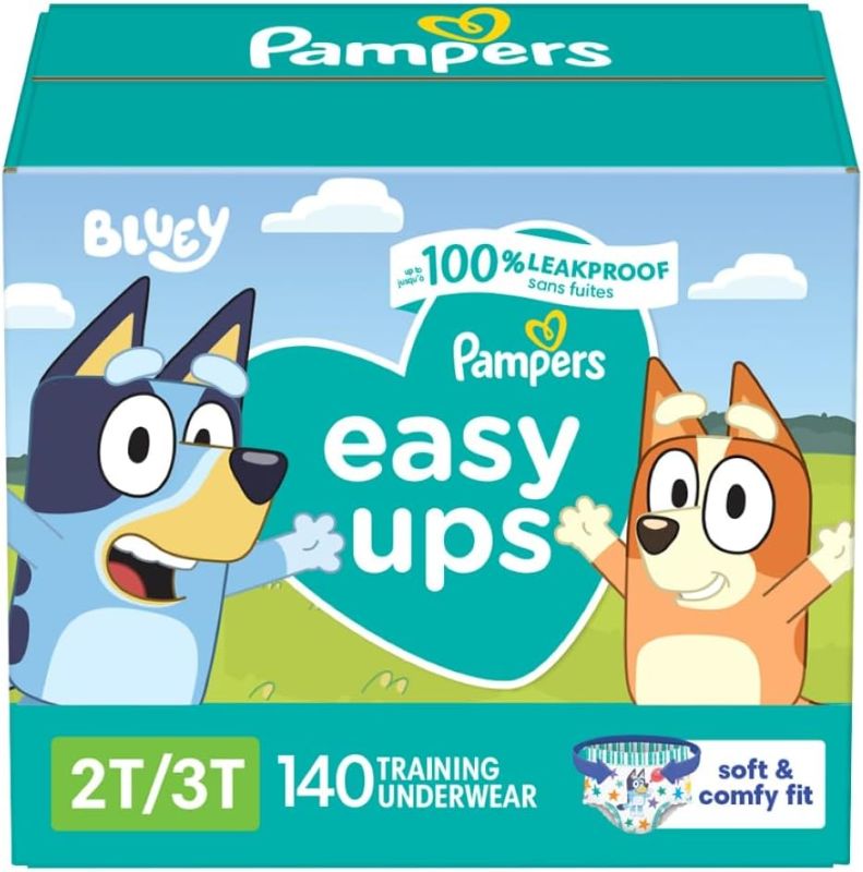 Photo 1 of Pampers Easy Ups Boys & Girls Potty Training Pants - Size 2T-3T, One Month Supply (140 Count), Training Underwear (Packaging May Vary)
