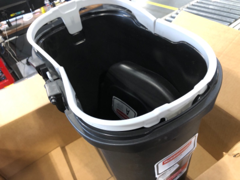 Photo 4 of **READ NOTES BEFORE PURCHASING ITEM** 
Rubbermaid Classic 13 Gallon Step-On Trash Can with Lid, Black Waste Bin for Kitchen Black Step On