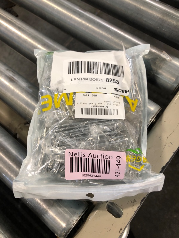 Photo 1 of 90PCS Stainless Steel Curtain Pleat Hooks,Drapery Hook and Pin for Pleated Drapes 4 Prongs Pinch Pleat Hook Clips,Traverse Pleater 4 End Curtain Hangers for Window Door Bathroom Curtain 90 2.7" x 1" x 0.6"