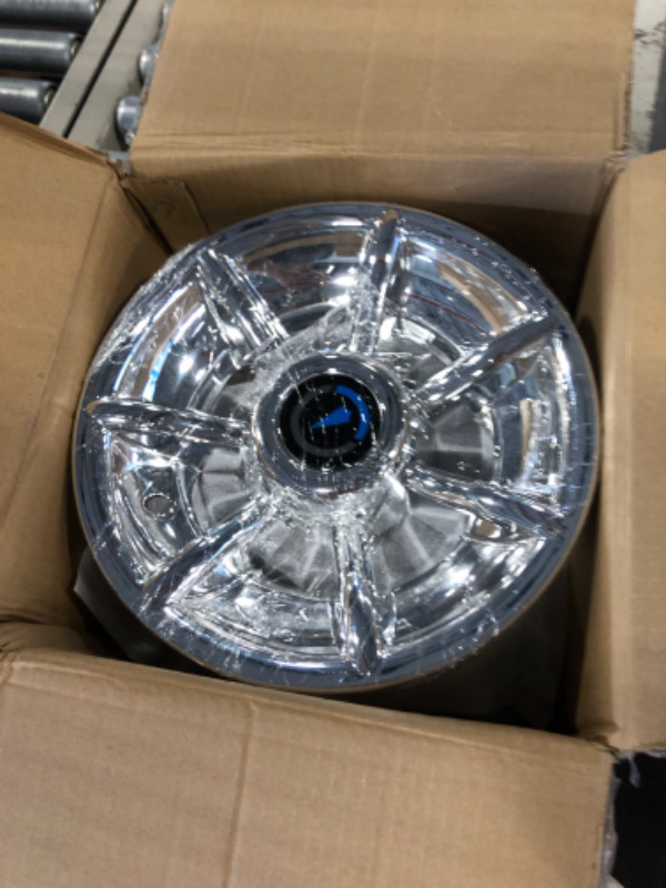 Photo 2 of 10 inch Golf Cart Wheel Covers,Improved 7 Spoke Chromed Hub Caps for Club Car/E-Z-GO/YA/Star Car/Excar and Other Models.(Set of 4)