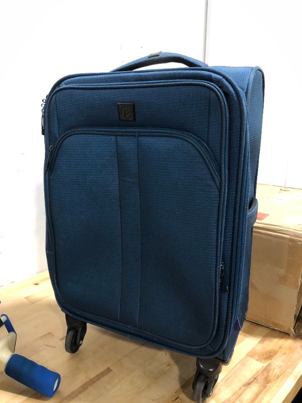 Photo 3 of ***product similar to the original photo / veryu dirty*** Travelpro Maxlite 5 Softside Expandable Upright 2 Wheel Carry on Luggage, Lightweight Suitcase, Men and Women, Ensign Blue, Carry On 20-Inch Carry-on 20-Inch Ensign Blue