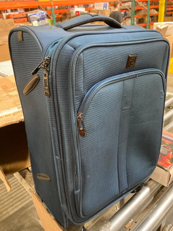 Photo 7 of ***product similar to the original photo / veryu dirty*** Travelpro Maxlite 5 Softside Expandable Upright 2 Wheel Carry on Luggage, Lightweight Suitcase, Men and Women, Ensign Blue, Carry On 20-Inch Carry-on 20-Inch Ensign Blue