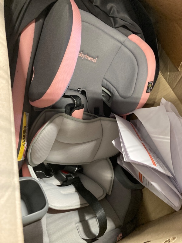 Photo 3 of ***VERY DAMAGE BOX*** Baby Trend Cover Me 4 in 1 Convertible Car Seat, Quartz Pink