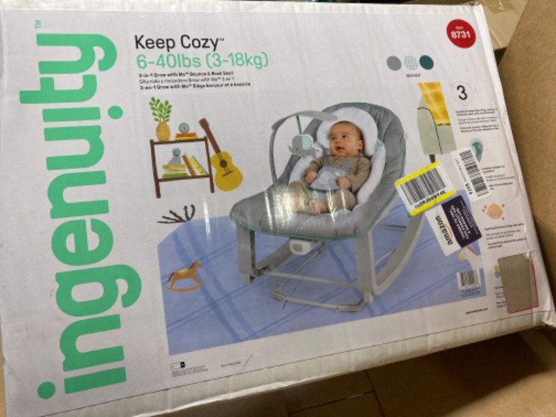 Photo 2 of Ingenuity Keep Cozy 3-in-1 Grow with Me Baby Bouncer, Rocker &#38; Toddler Seat - Weaver