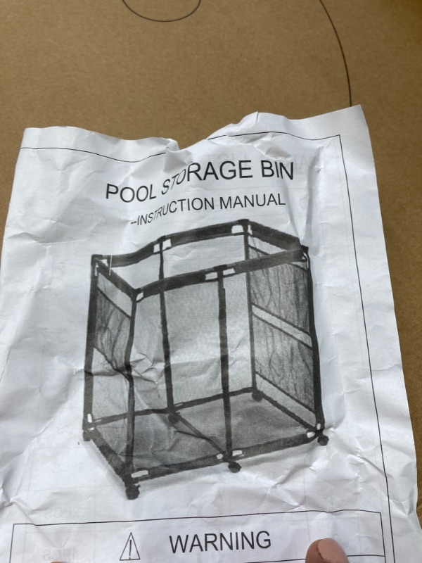 Photo 4 of ***THE MEASUREMENTS ARE UNKNOWN / ***product similar to the original photo*** Pool Storage Bins Rolling Pool Safety Storage Cart Standard Noodle Holder Organizer Container with Nylon Mesh for Pool Floats, Balls, Large Capacity Storage Bins 37.2" L 24.8" W