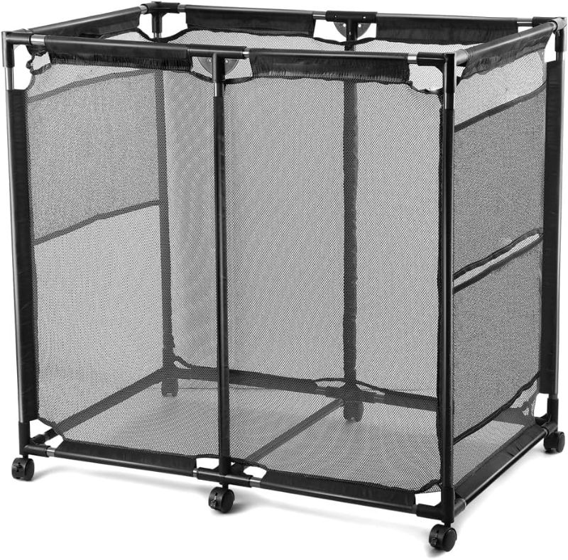 Photo 1 of ***THE MEASUREMENTS ARE UNKNOWN / ***product similar to the original photo*** Pool Storage Bins Rolling Pool Safety Storage Cart Standard Noodle Holder Organizer Container with Nylon Mesh for Pool Floats, Balls, Large Capacity Storage Bins 37.2" L 24.8" W