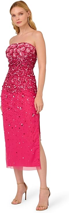 Photo 1 of Adrianna Papell Women's Beaded Strapless Gown (6) 
