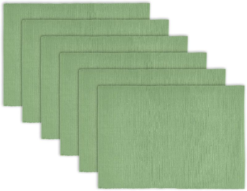 Photo 1 of ***product similar to the original photo***
 Set of 6-Placemat - Light Green - Everyday Basic Table Mats - Cloth Place Mats for Dining Table