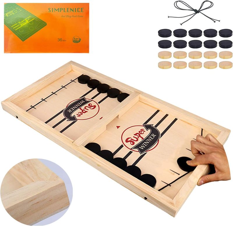 Photo 1 of Fast Sling Puck Game,Sling Puck Game,Super Winner Games Toy,Paced Winner Board Games Toys for Kids & Adults Large Size
