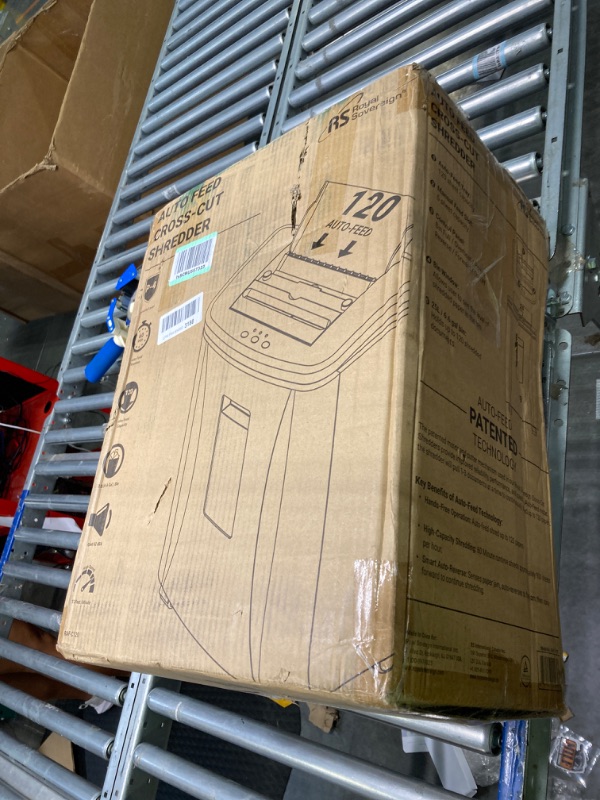 Photo 1 of Royal Sovereign 120 Sheet Auto-Feed, Cross-Cut Shredder (RAF-C120), 20.9" x 14.2" x 10"