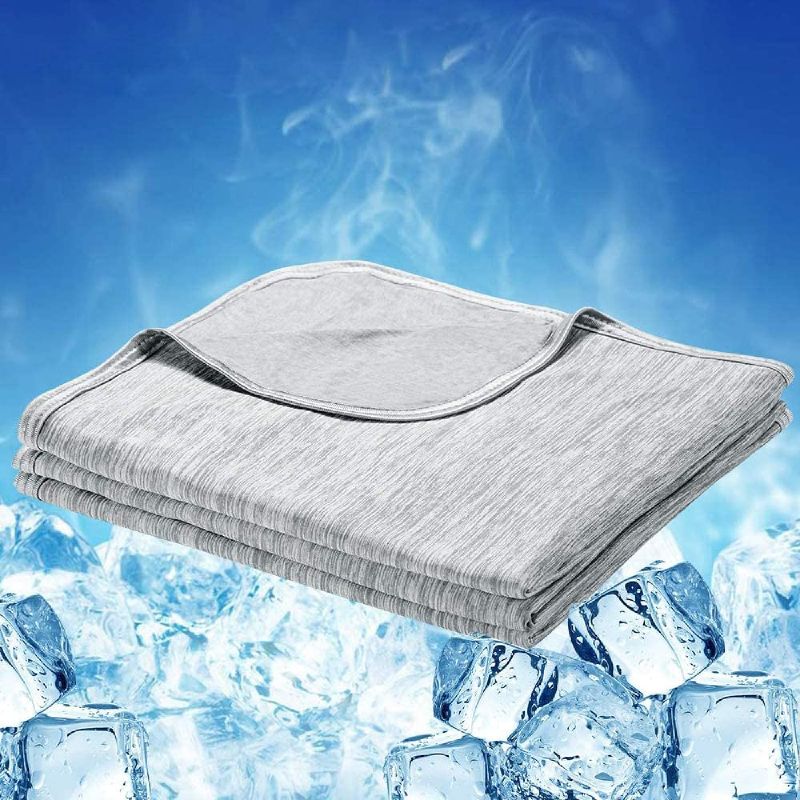 Photo 1 of Cooling Blanket Keep Cool in Hot Summer, 51 X 67in Twin or Baby Size Blanket for Adults, Children, Babies Japanese Q-Max 0.4 Technology Arc-Chill Cooling Fiber, Breathable Comfortable All-Season-Gray