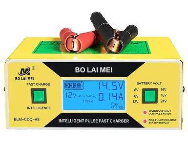 Photo 1 of 6/8/12/14/16/24V Battery Charger Automotive Smart Car Battery Charger and Trickle Maintainer 0-10A Fully Automatic with Cable Clamps