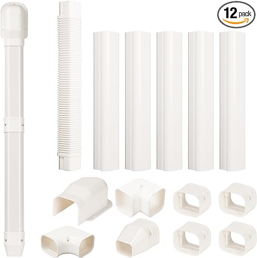 Photo 1 of BEWAVE 3" 10 Ft AC Line Cover Kit, Decorative PVC Tubing Cover Kit for Mini Split Air Conditioners and Heat Pumps